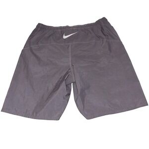 Vintage Silver Tag NIKE Big Swoosh Logo Swim Trunks Nylon Shorts Men's Size XL